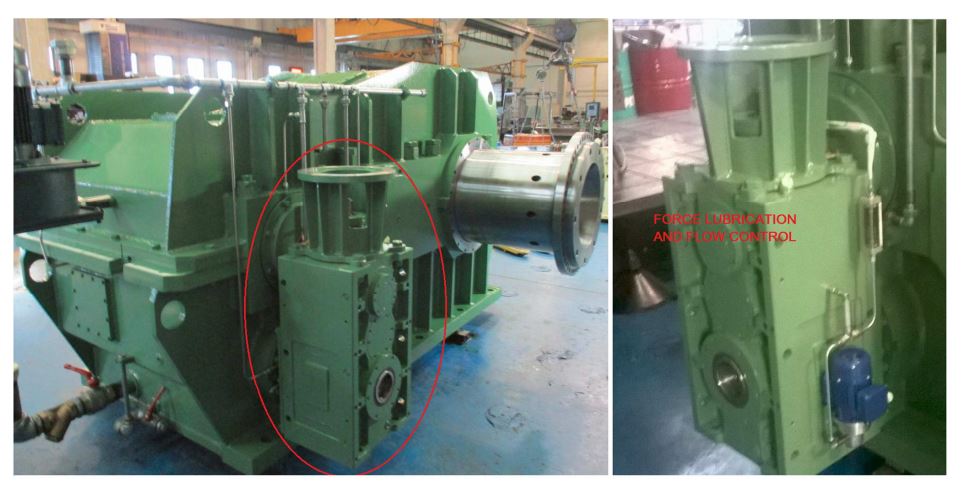 Cable machine � Bevel helical gearbox